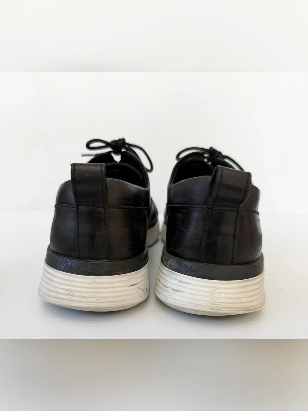 Wolf & Shepherd - Men's Black Leather Crossover Longwing Shoes - 9